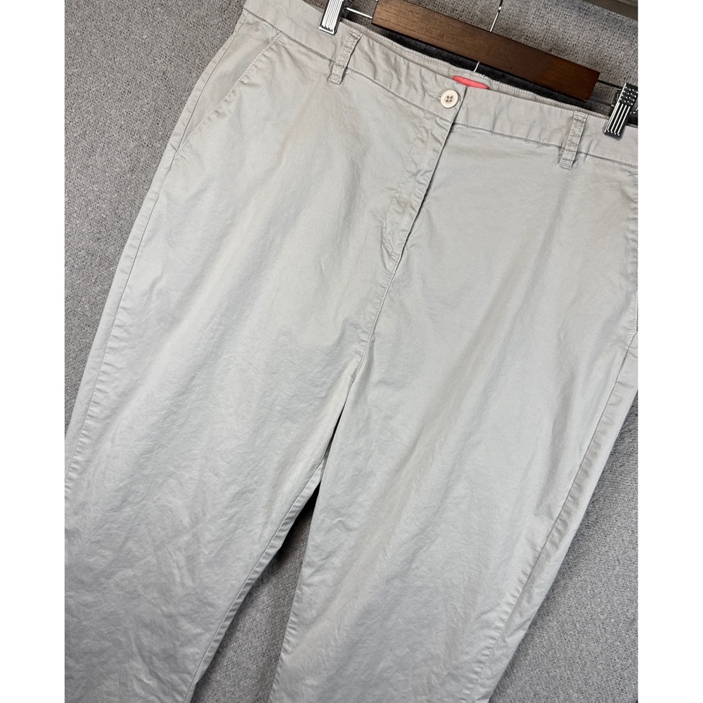 KLOTH Women's Size 20 Beige Cotton Stretch Casual Pants‎ Raw Hem 38x33 Manager